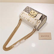 Gucci Padlock Bee Star Small Shoulder Bag 432182 White - 3