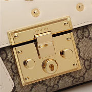 Gucci Padlock Bee Star Small Shoulder Bag 432182 White - 5