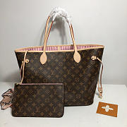 LV Neverfull Shopping Bag M50366 Monogram With Pink - 2