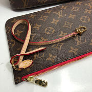 LV Neverfull Shopping Bag M41177 Monogram With Red Size Size: 32 x 29 x 17 cm - 4