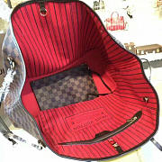 LV Original Neverfull Shopping Bag N41358 With Red - 2