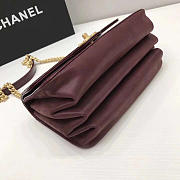 Chanel Flap Bag With Purplish Red - 5