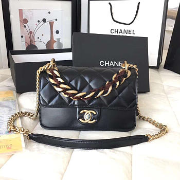 Chanel Flap Black Bag Cosmopolite Flaobag 9186590