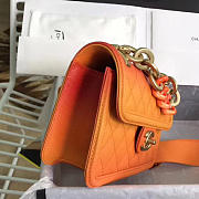 Chanel Original Small Cowskin Flap Bag With Orange - 6
