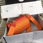 Chanel Original Small Cowskin Flap Bag With Orange - 3