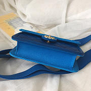 Chanel Original Small Cowskin Flap Bag With Blue - 5