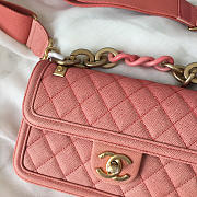 Chanel Original Small Cowskin Flap Bag With Pink - 4