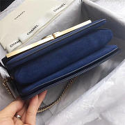  Chanel Calfskin Flap Bag A57560 Blue - 5