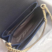  Chanel Calfskin Flap Bag A57560 Blue - 3