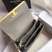  Chanel Calfskin Flap Bag A57560 Gray - 2