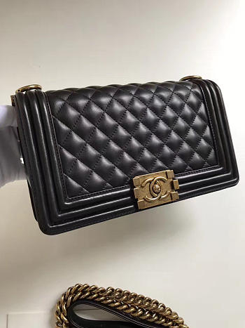 Chanel Leboy Bag Cowskin In Black With Gold Hardware
