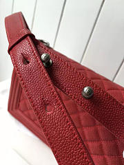 Chanel Leboy Bag Cowskin In Red With Silver Hardware - 5