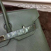 Hermes Original Togo Leather Birkin 30cm Bag In Green - 3