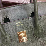 Hermes Original Togo Leather Birkin 30cm Bag In Green - 4