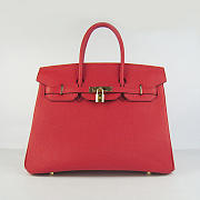 Hermes Original Togo Leather Birkin 30cm Bag In Red - 2