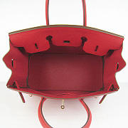 Hermes Original Togo Leather Birkin 30cm Bag In Red - 3