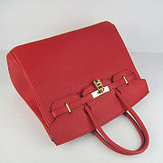 Hermes Original Togo Leather Birkin 30cm Bag In Red - 5