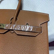 Hermes Original Togo Leather Birkin 30cm Bag In Coffee - 6