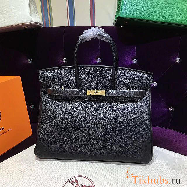 Hermes Original Togo Leather Birkin 30cm Bag In Black - 1