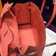Hermes Original Togo Leather Birkin 30cm Bag In Coral - 3