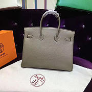 Hermes Original Togo Leather Birkin 30cm Bag In Gray - 6