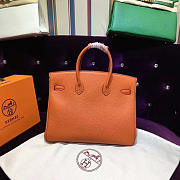 Hermes Original Togo Leather Birkin 30cm Bag In Orange - 4
