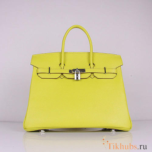 Hermes Original Togo Leather Birkin 30cm Bag In Lemon Yellow - 1