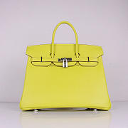 Hermes Original Togo Leather Birkin 30cm Bag In Lemon Yellow - 3