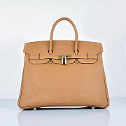 Hermes Original Togo Leather Birkin 30cm Bag In Light Coffee - 1