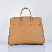 Hermes Original Togo Leather Birkin 30cm Bag In Light Coffee - 6