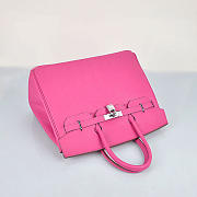 Hermes Original Togo Leather Birkin 30cm Bag In Rose Red - 2