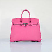 Hermes Original Togo Leather Birkin 30cm Bag In Rose Red - 1