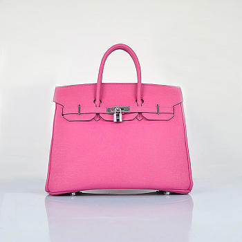 Hermes Original Togo Leather Birkin 30cm Bag In Rose Red