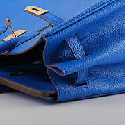 modishbag Hermes Original Togo Leather Birkin 30cm Bag In Royal Blue - 2