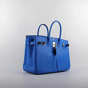 modishbag Hermes Original Togo Leather Birkin 30cm Bag In Royal Blue - 6