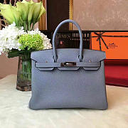 modishbag Hermes Original Togo Leather Birkin 30cm Bag In Light Blue - 1