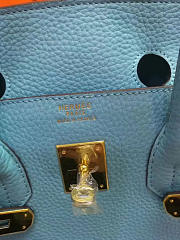 modishbag Hermes Original Togo Leather Birkin 30cm Bag In Sky Blue - 4