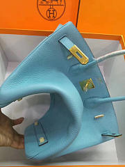 modishbag Hermes Original Togo Leather Birkin 30cm Bag In Sky Blue - 3