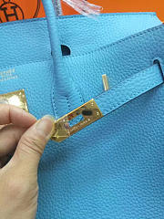 modishbag Hermes Original Togo Leather Birkin 30cm Bag In Sky Blue - 6