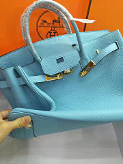 modishbag Hermes Original Togo Leather Birkin 30cm Bag In Sky Blue - 2