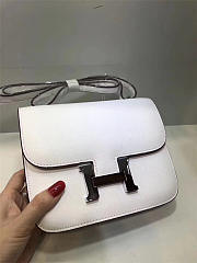 Hermes Epsom Leather Constance Bag In White - 1