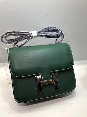 Hermes Epsom Leather Constance Bag In Green - 3