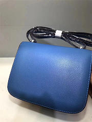 Hermes Epsom Leather Constance Bag In Blue - 2