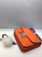 Hermes Epsom Leather Constance Bag In Orange - 2