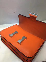 Hermes Epsom Leather Constance Bag In Orange - 6