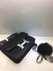 Hermes Epsom Leather Constance Bag In Black - 2