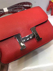 Hermes Epsom Leather Constance Bag In Red - 2