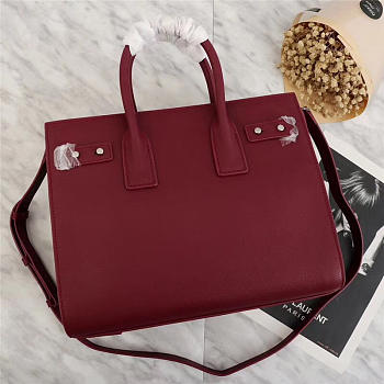 YSL Original Leather Women Handbag Wine Red