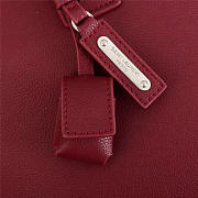 YSL Original Leather Women Handbag Wine Red - 5