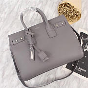 YSL Original Leather Women Handbag Gray - 4